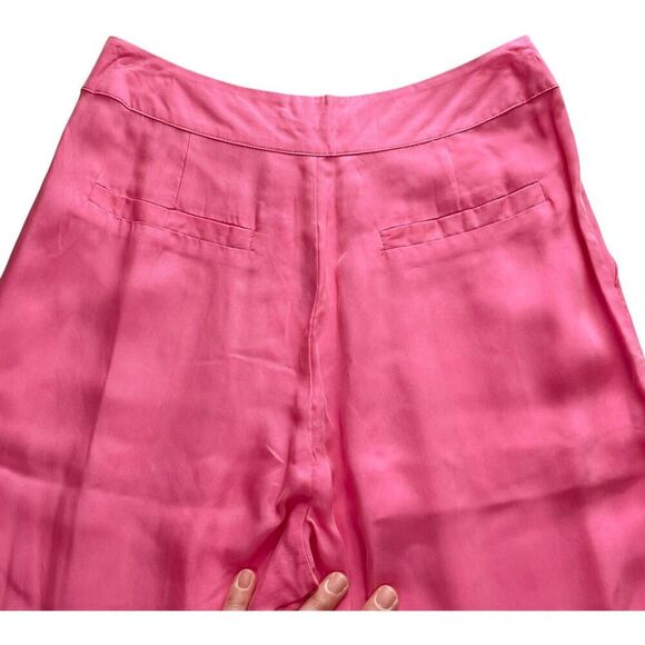 Ena Pelly Lillian Cupro Pleated Wide Leg Trousers - Picture 5 of 14